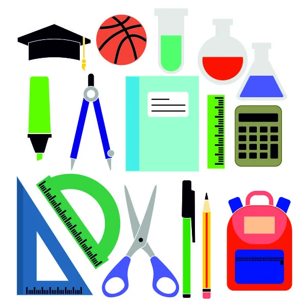 School Tools SVG Cuttable Design