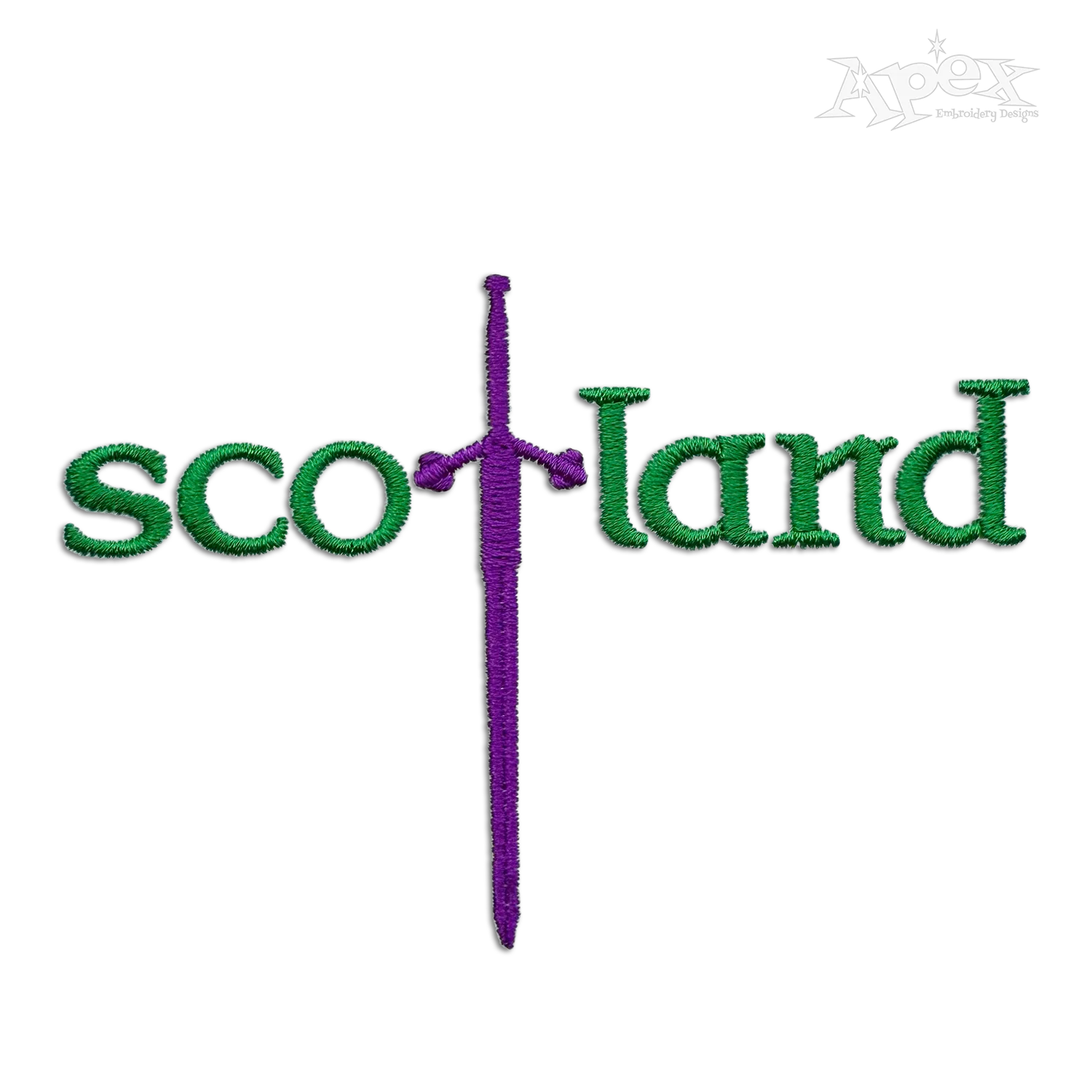 Scottish Claymore Sword Scotland Machine Embroidery Design Digitized 