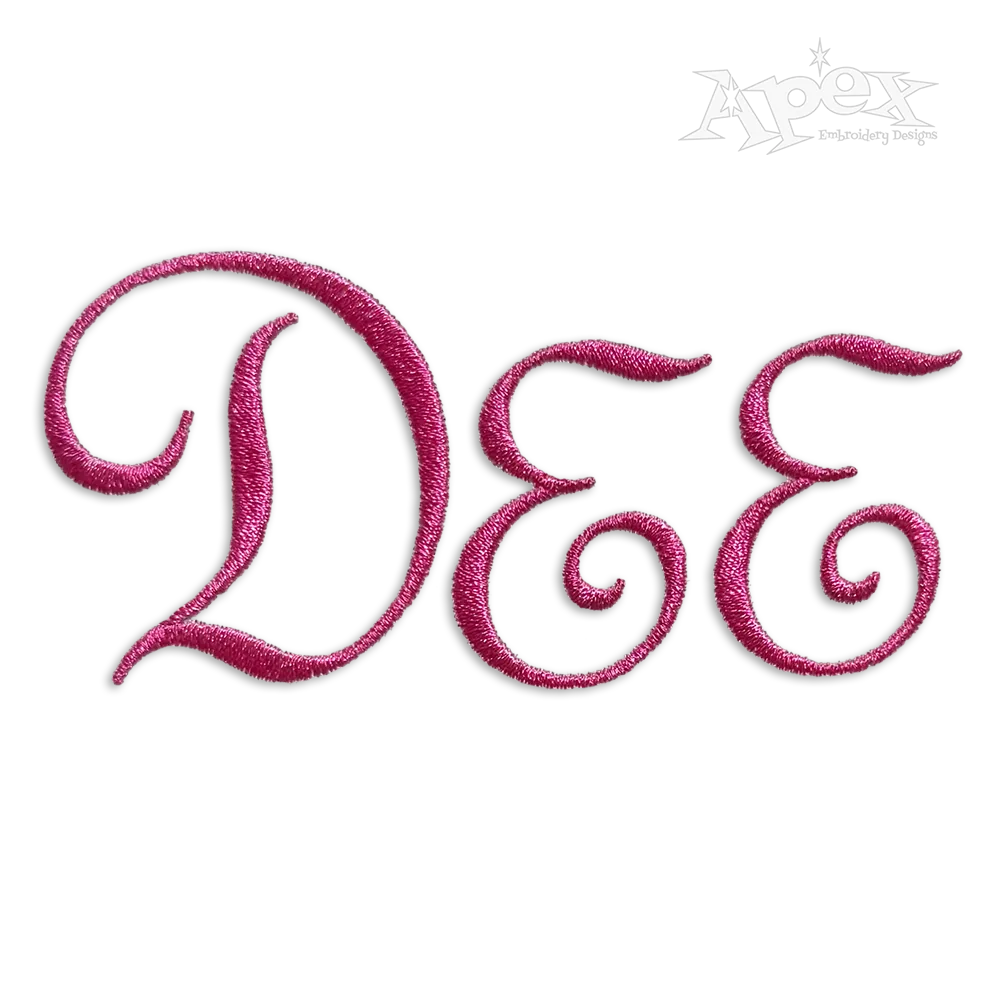 Script Enchanted Machine Embroidery Font by Apex