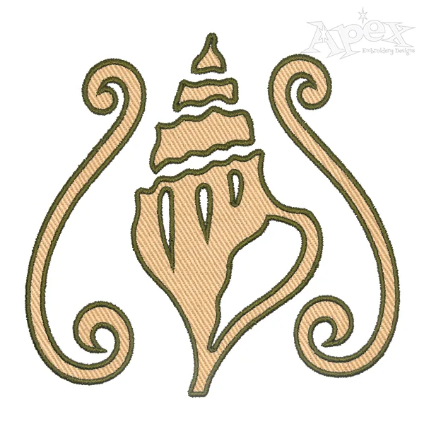 Sea Shell Applique Embroidery Design