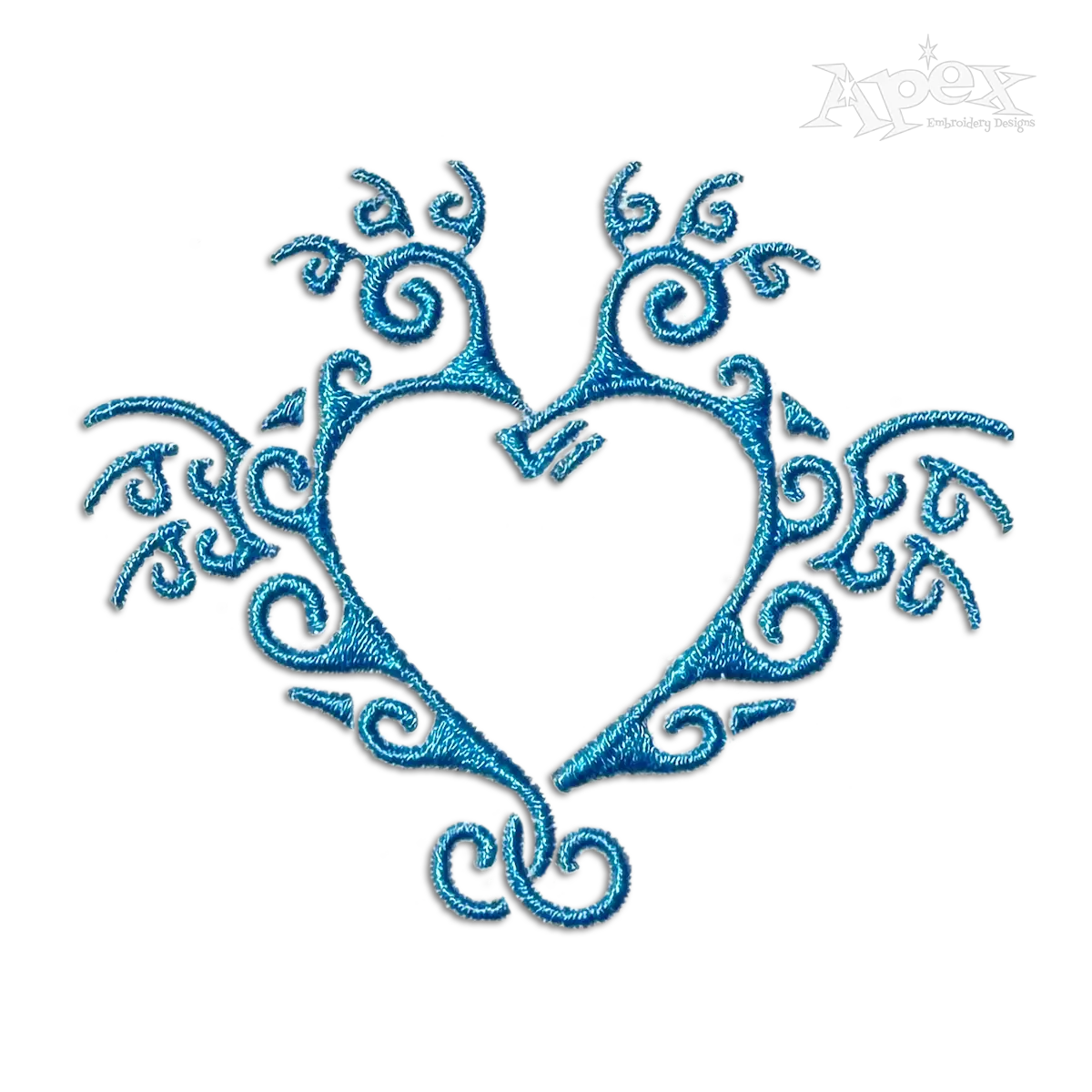 Kissing Seahorse Heart Shaped Machine Embroidery Design | Apex