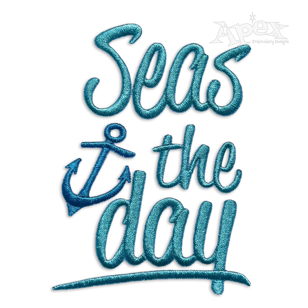 Seas The Day Machine Embroidery Design by Apex