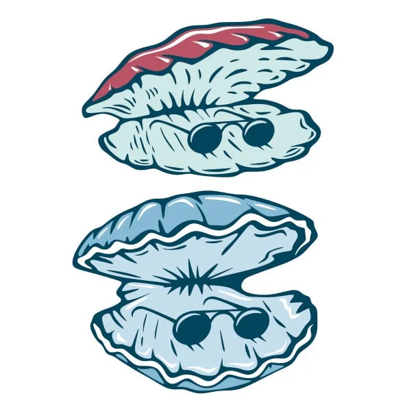 Seashell Sunglasses SVG Cuttable Design