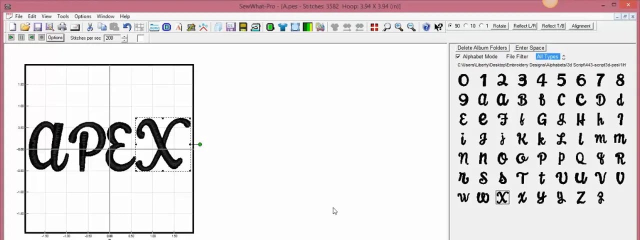 How to Merge Embroidery Font Letters in SewWhat-Pro