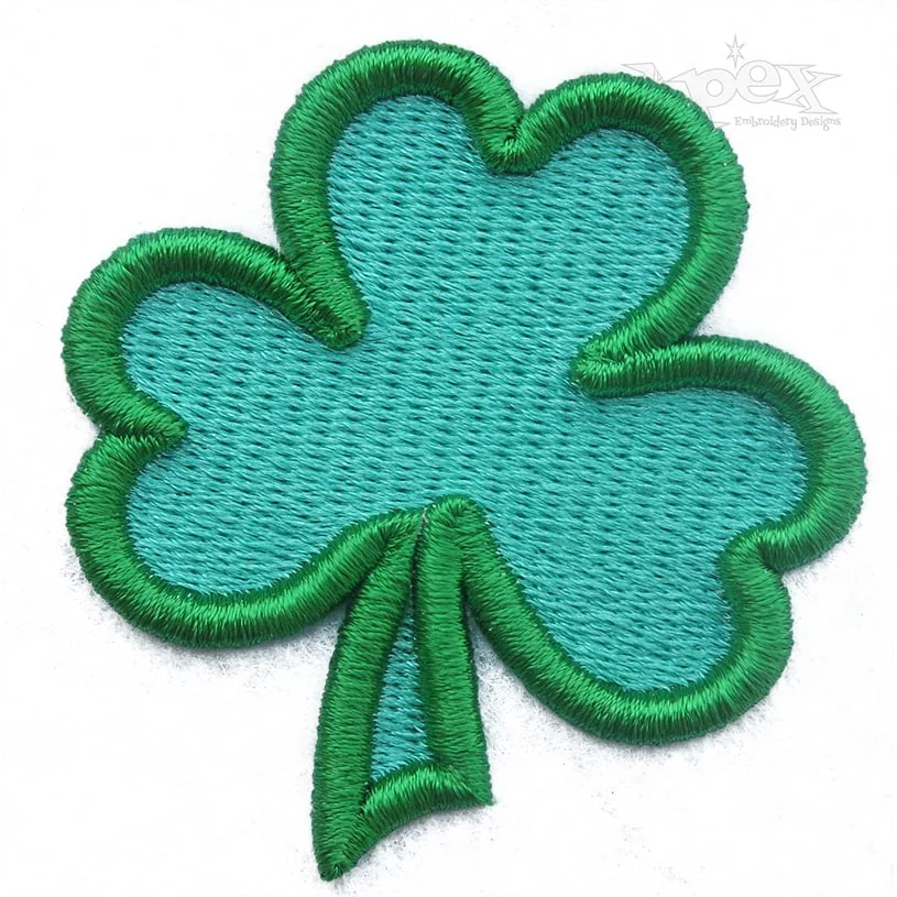 Shamrock 3D Puff Embroidery Design
