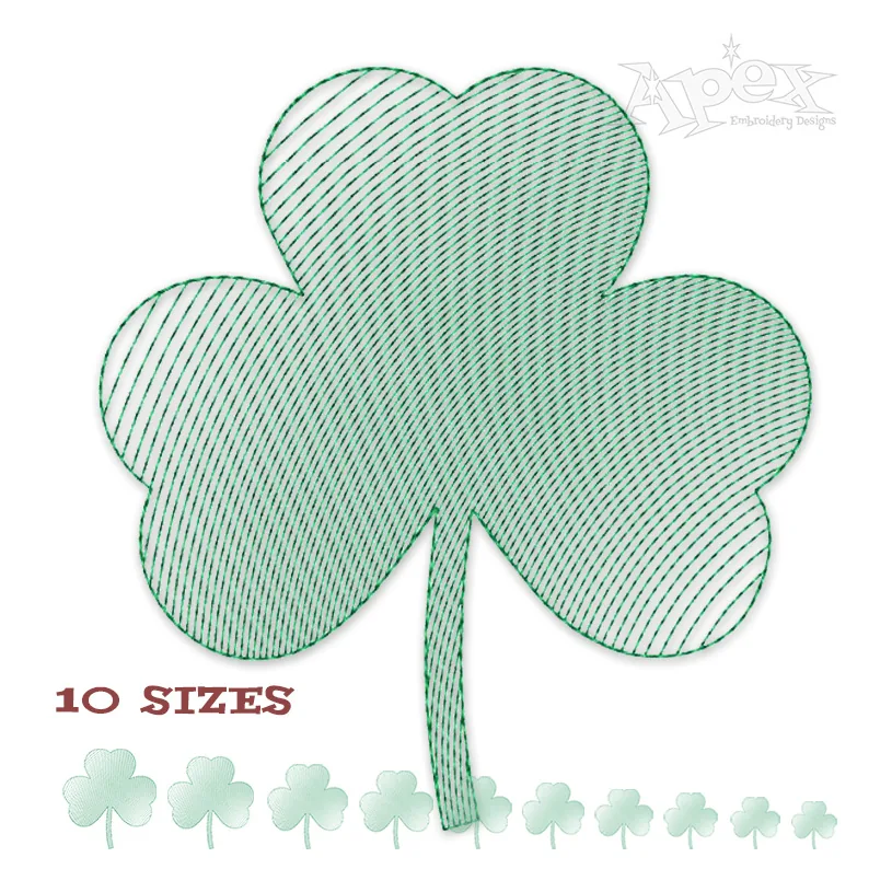 Shamrock Sketch Pack Embroidery Design