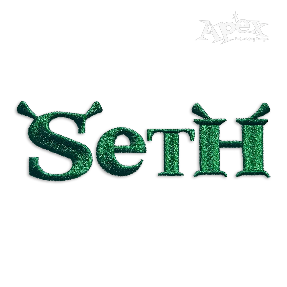 Shrek Alphabet Letters Machine Embroidery Font - Apex