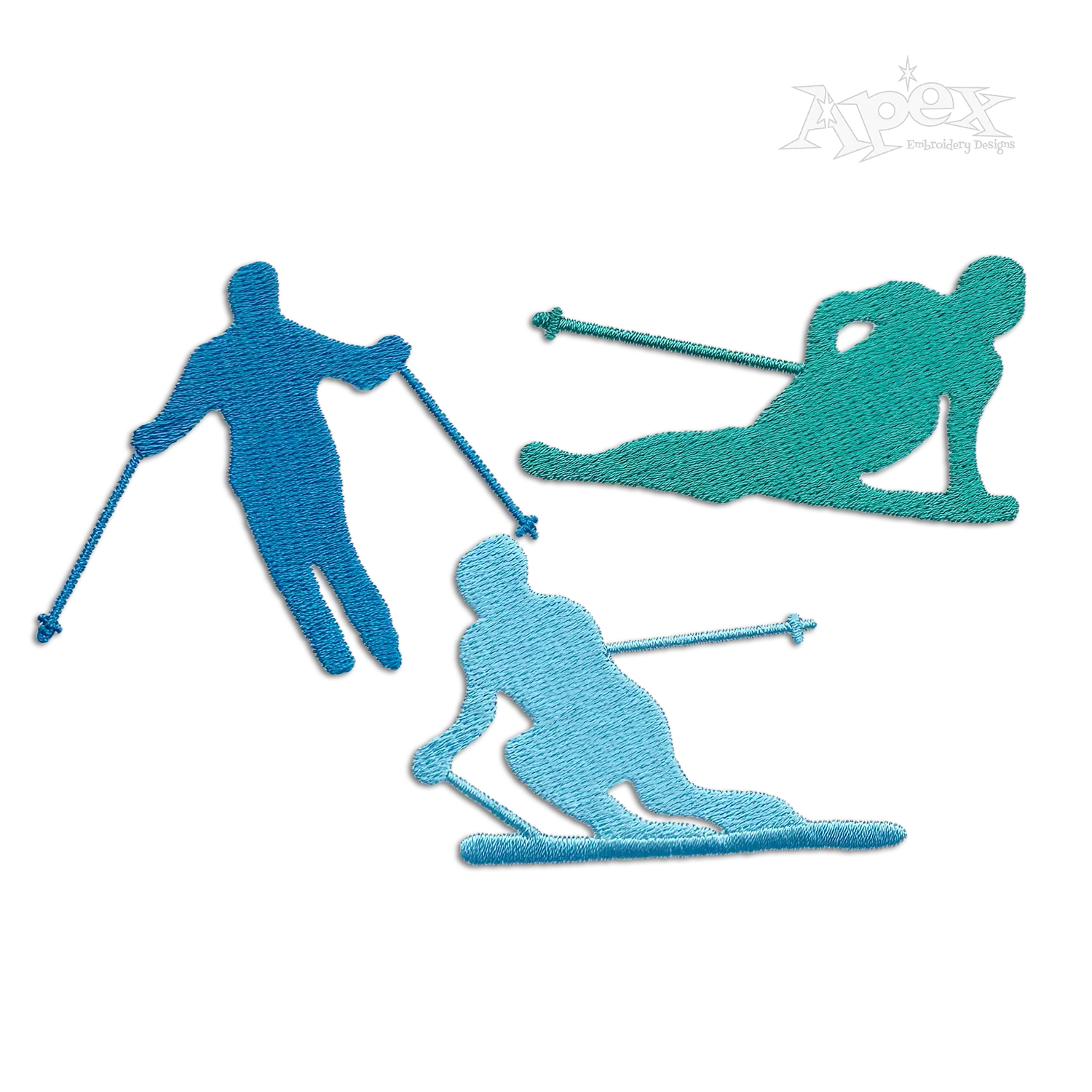 Snow Ski Pack Macine Embroidery Designs by Apex