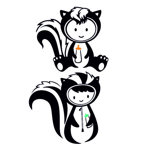 Skunk Kid SVG Cuttable Design