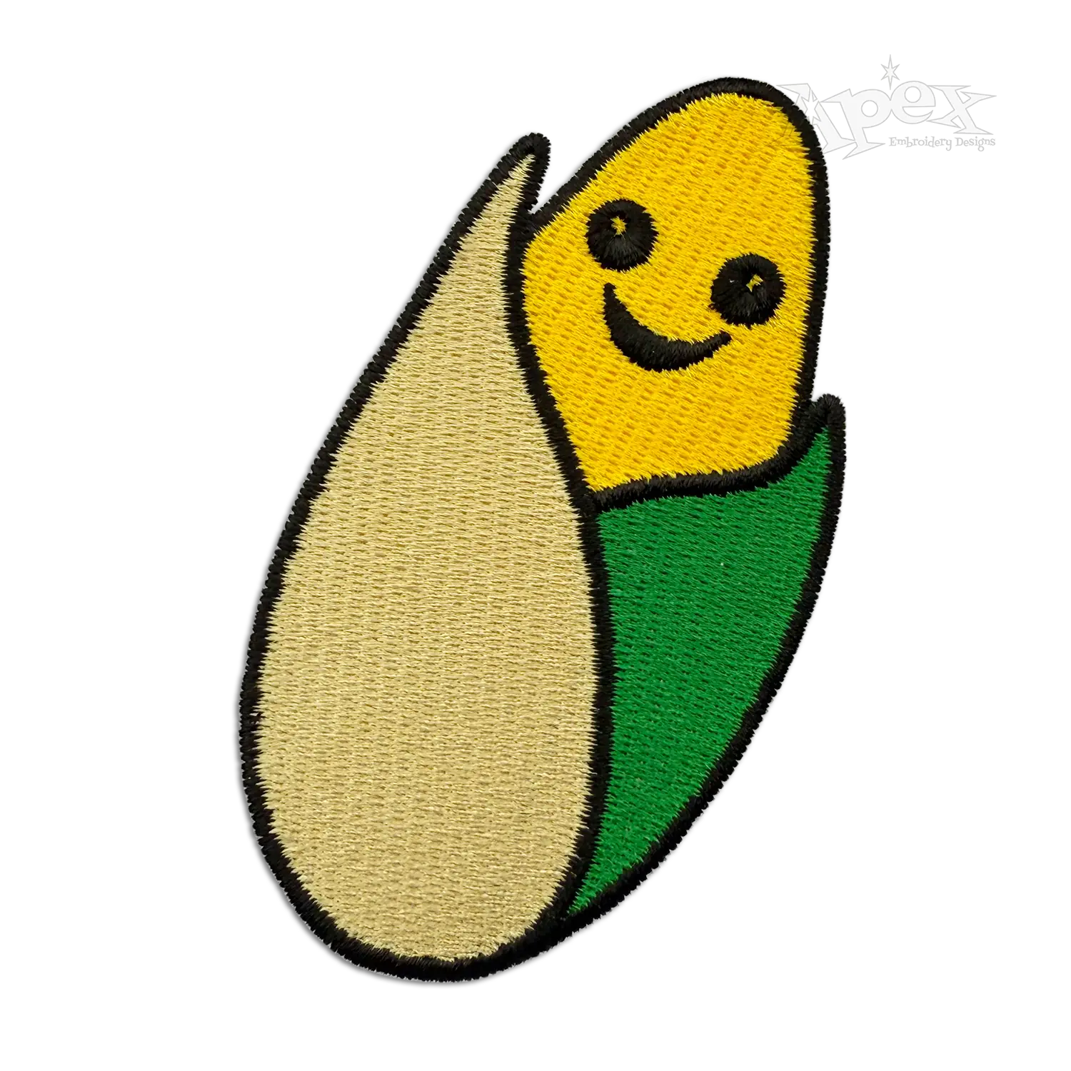 Smile Happy Corn Maize Machine Embroidery Design by Apex