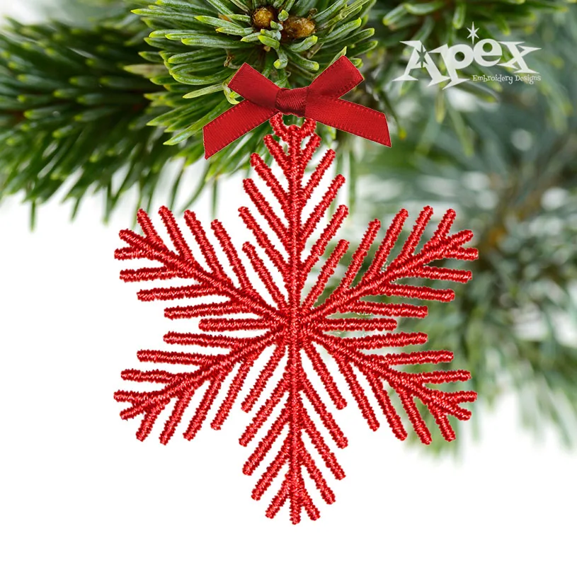 Snowflake Earrings Free Standing Lace ITH Embroidery Design