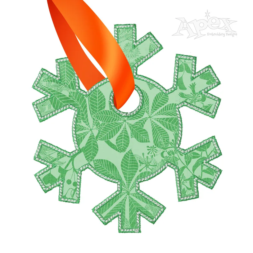 Sknowflake Gift Tag ITH Embroidery Design