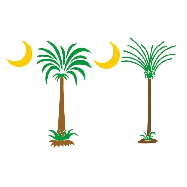South Carolina Palmetto Moon SVG Cuttable Design