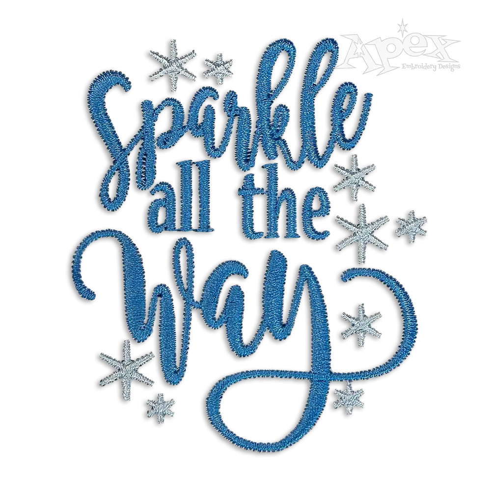 Sparkle All the Way Machine Embroidery Design by Apex