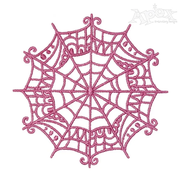 Spider Web Embroidery Design