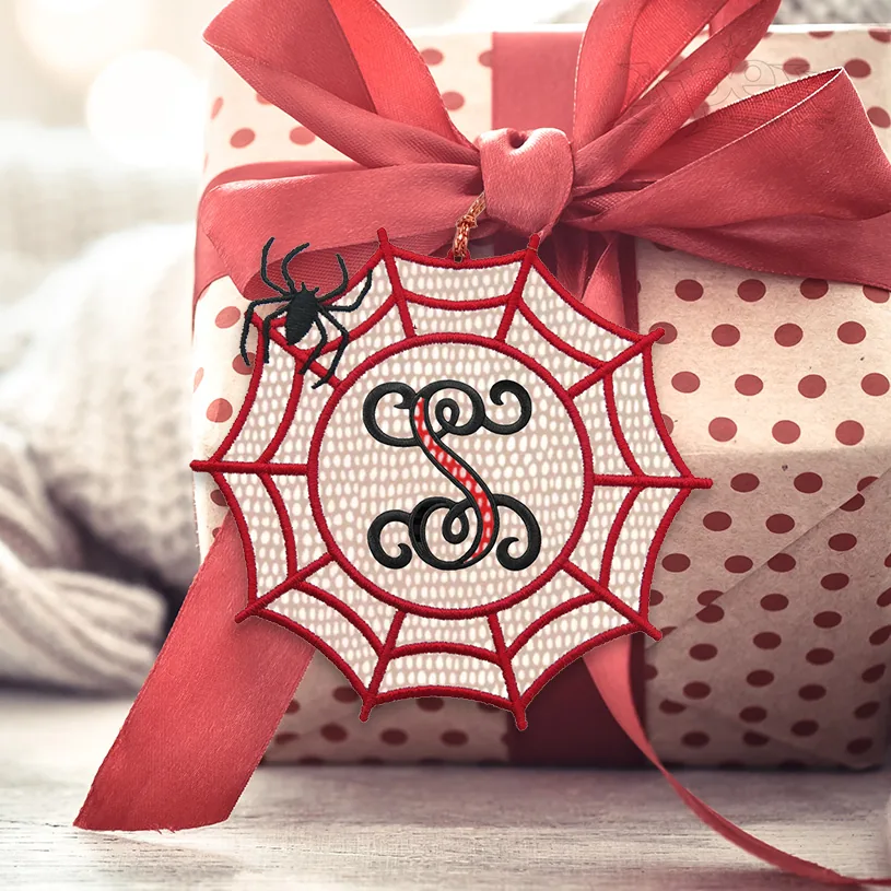 Spider Web Frame Embroidery Design