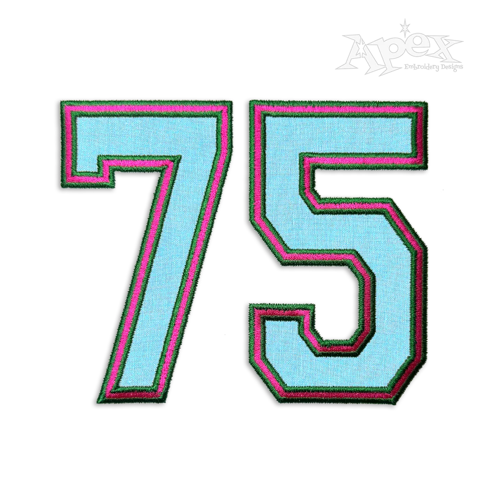 Sport Block Applique Machine Embroidery Fonts - Apex Designs
