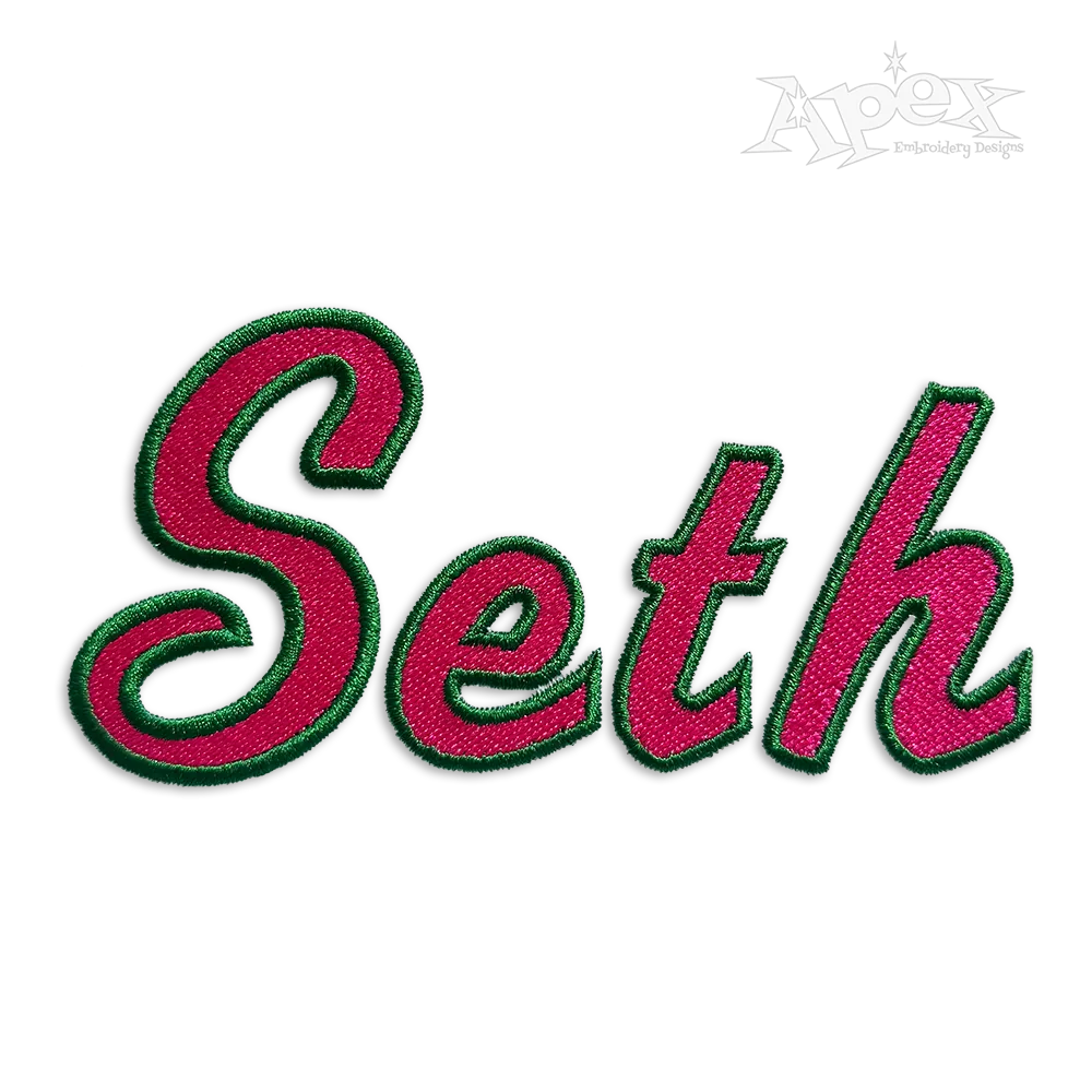 Sports Script Two Color Embroidery Fonts By Apex Design Letters
