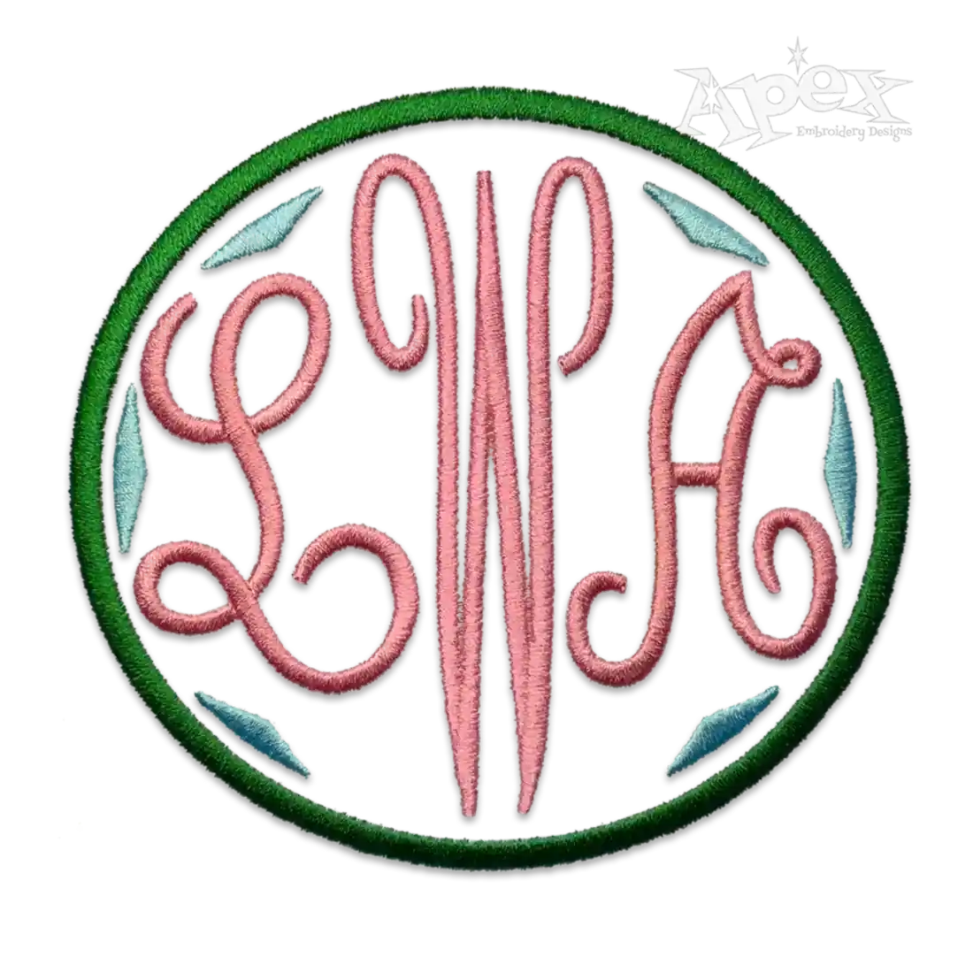 Sprinkles Monogram Embroidery Fonts sample LWA