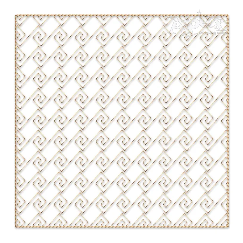 Square Classic Pattern #1 Quilt Block Embroidery Design