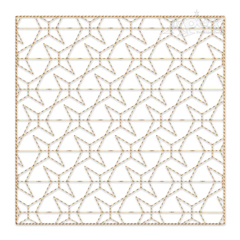 Square Classic Pattern #2 Quilt Block Embroidery Design