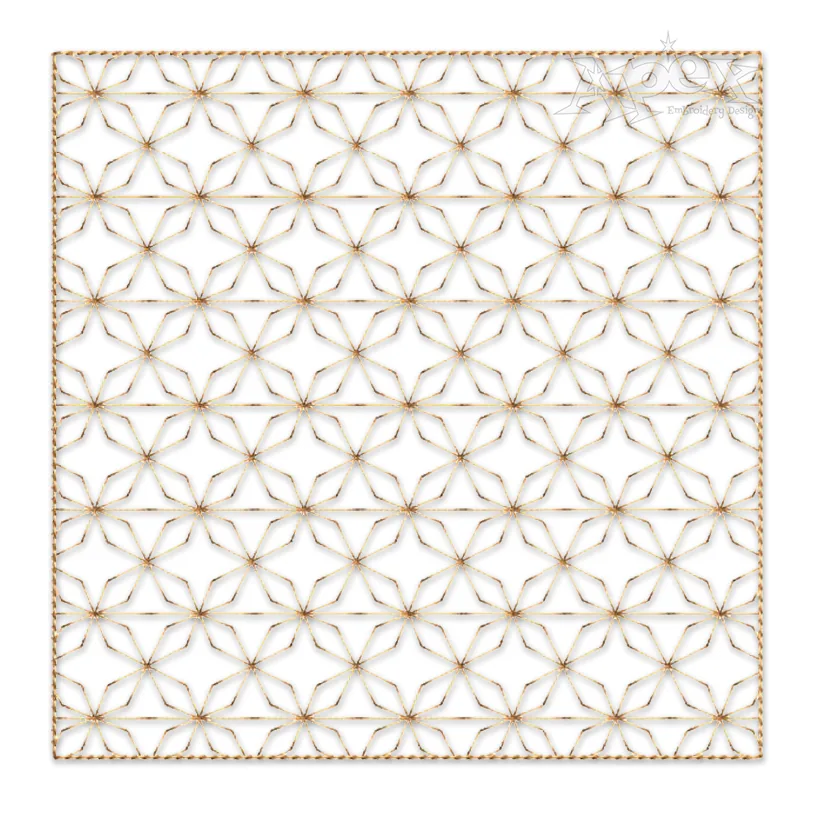 Square Classic Pattern #3 Quilt Block Embroidery Design
