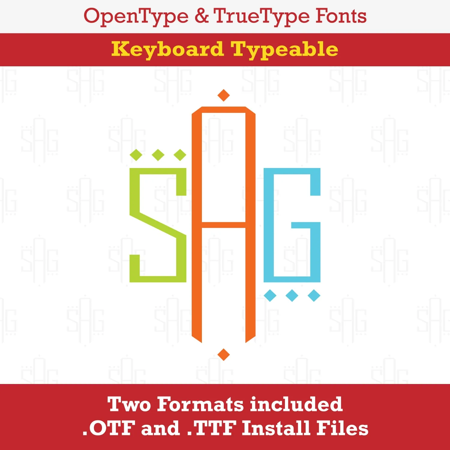 Square Dots Monogram TrueType Font