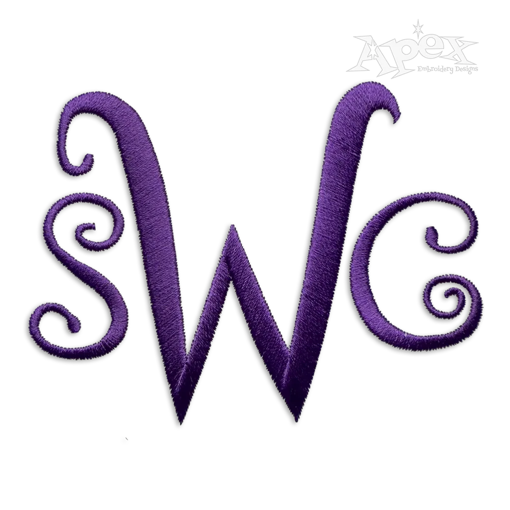 Squiggles Machine Embroidery Font by Apex Letters