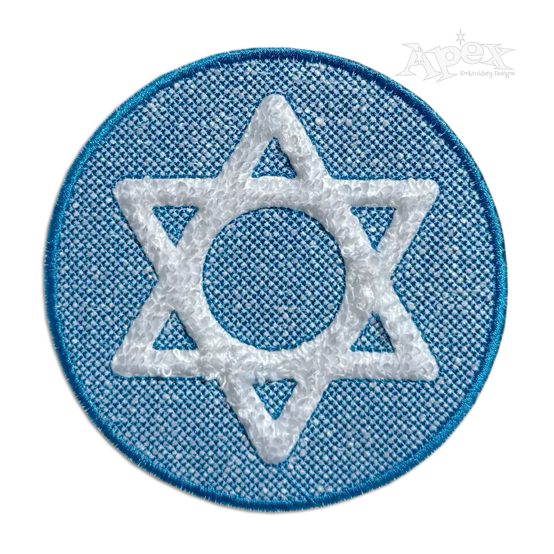 Star of David Embossed Machine Embroidery Design by Apex