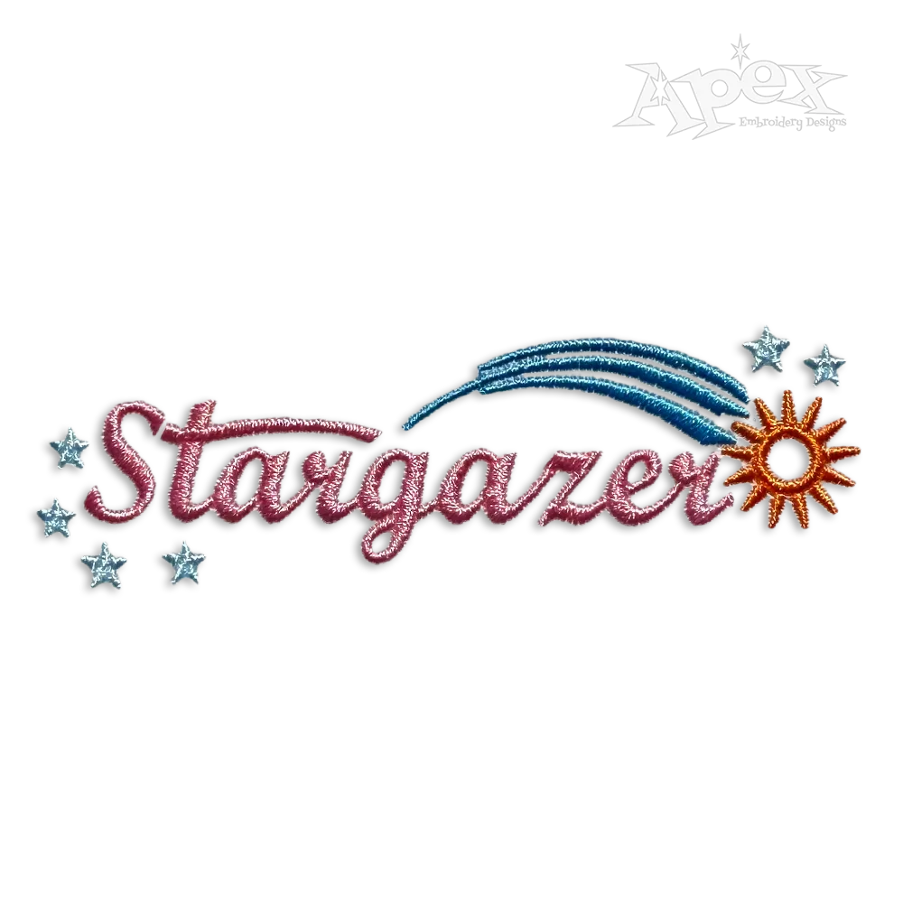 Astronomy Stars Machine Embroidery Design by Apex