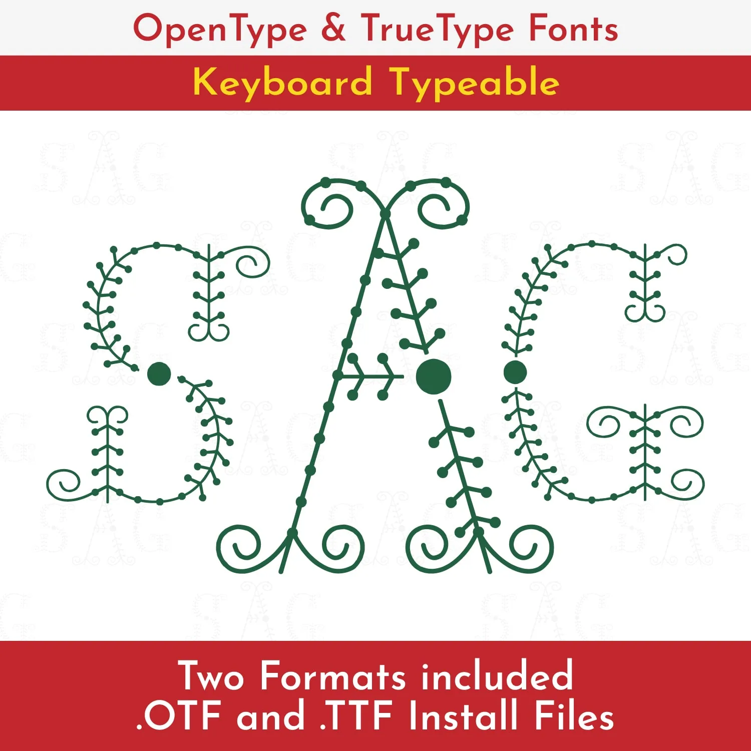 Stitch Monogram TrueType Font