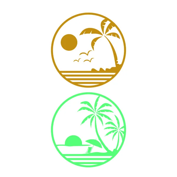 Sunset Beach SVG Cuttable Design
