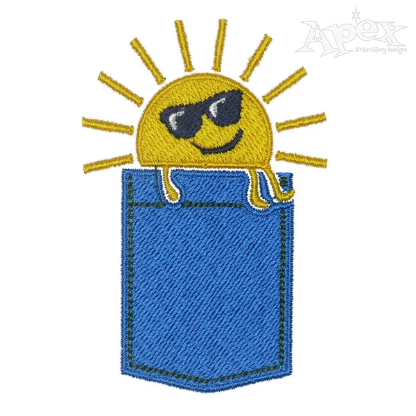 Sunshine in Pocket Embroidery Design