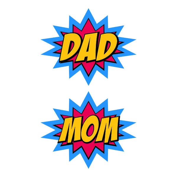 Super Mom Dad SVG Cuttable Design