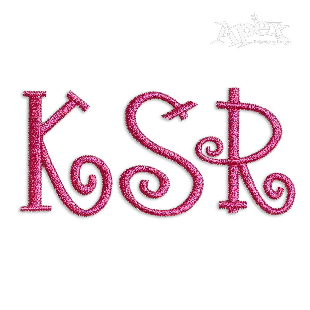 Suzie Q Machine Embroidery Font by Apex Designs