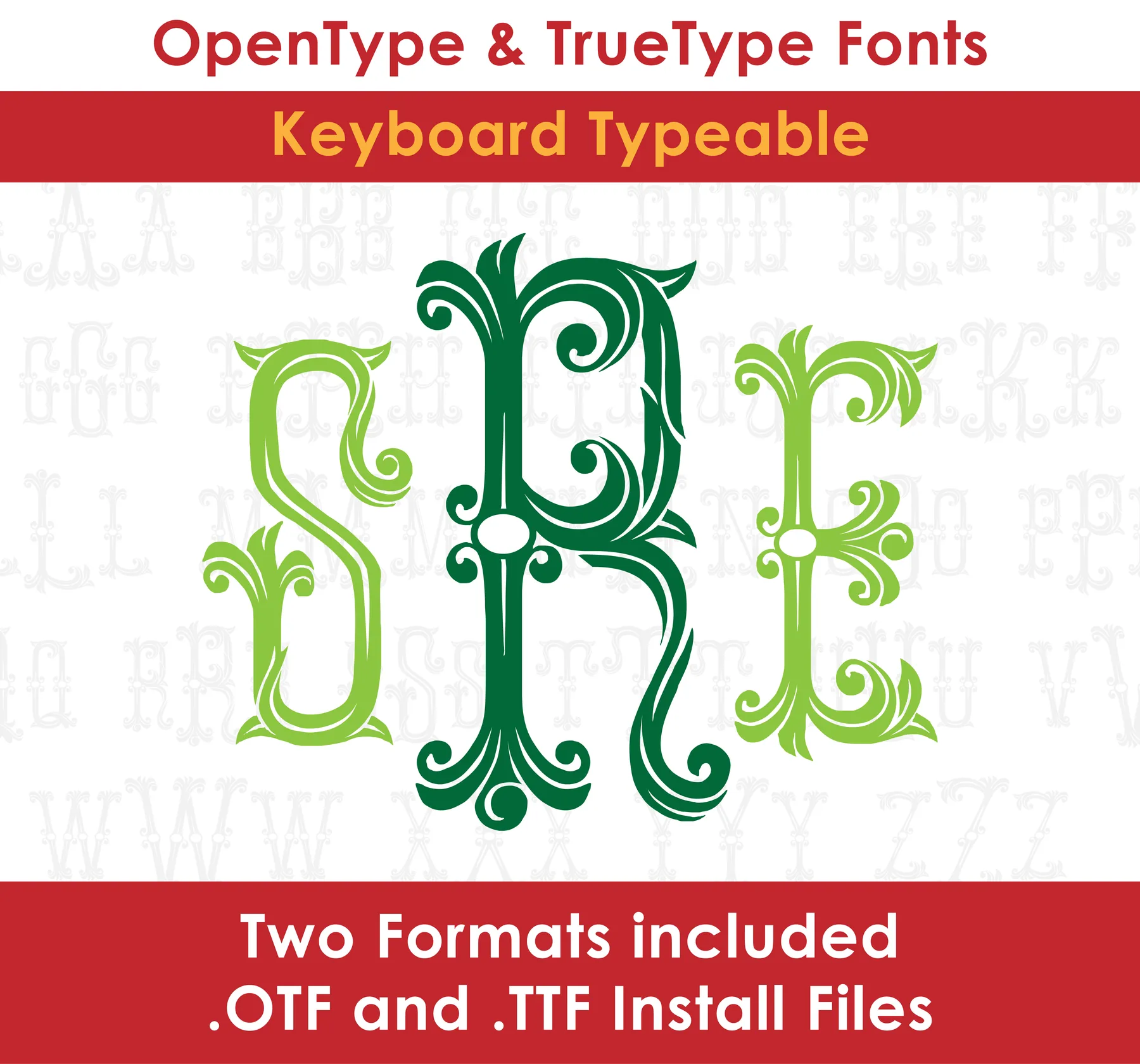 Sweet Briar Monogram Basic True Type Font