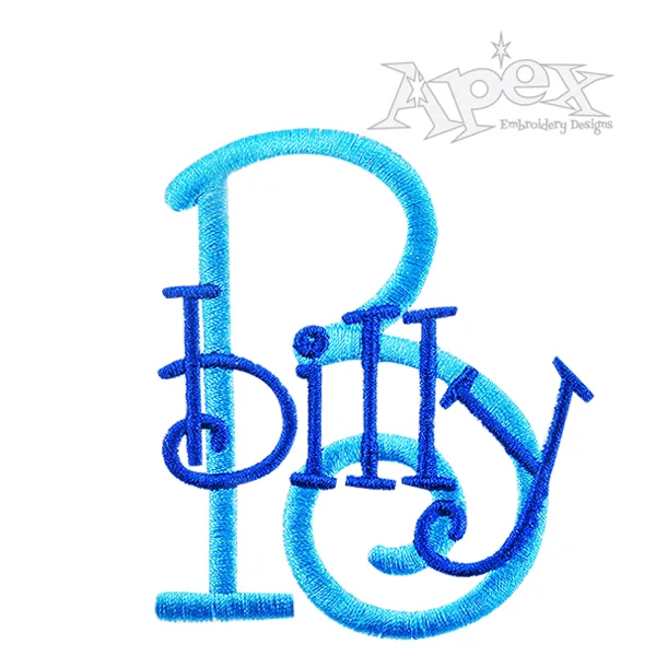 Swirl Embroidery Font