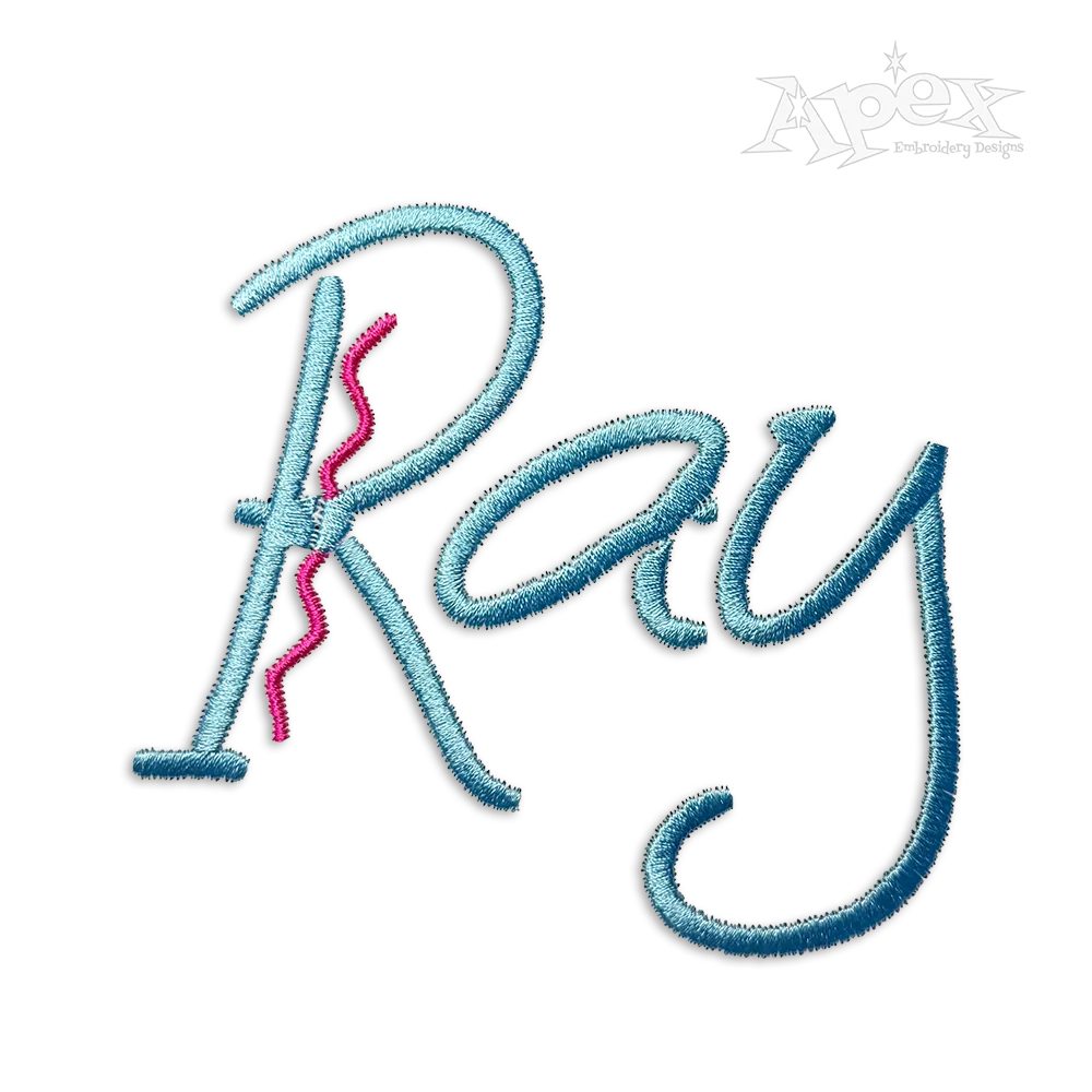 Swirl Fun 2-Color Embroidery Font by Apex Designs