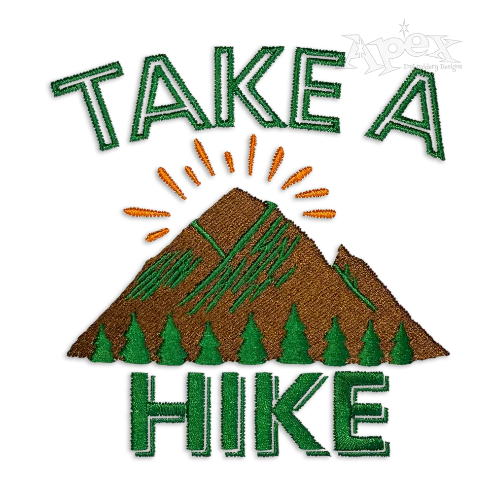 Take a Hike Machine Embroidery Design by Apex
