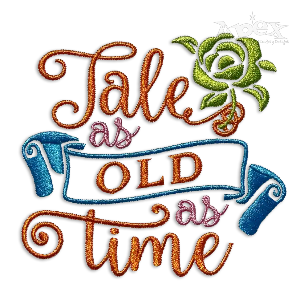 Tale as Old as Time Machine Embroidery Design by Apex