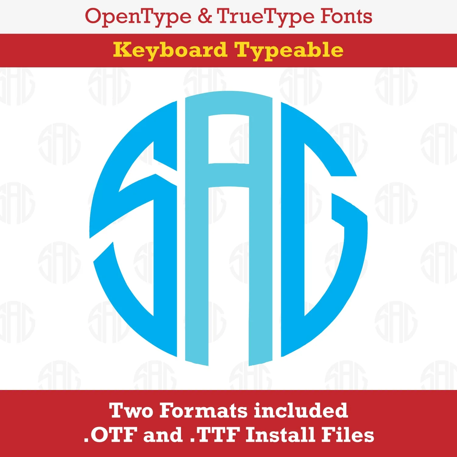 Tall Circle Monogram TrueType Font