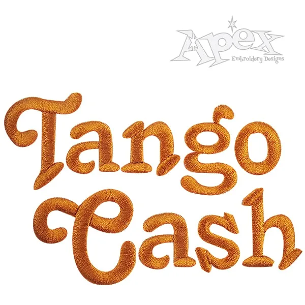 Tango Embroidery Font