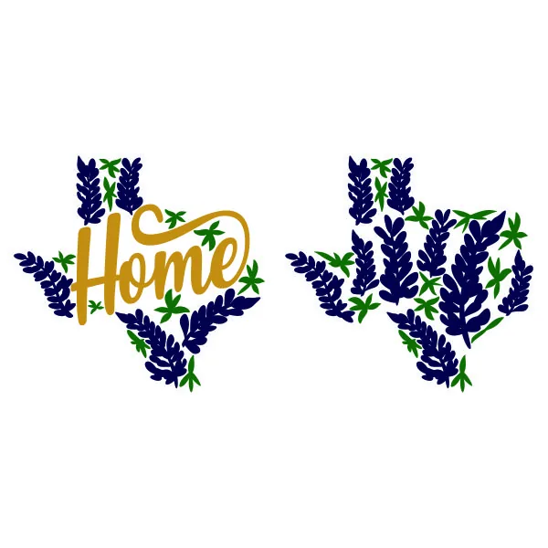 Texas Bluebonnet Home SVG Cuttable Design
