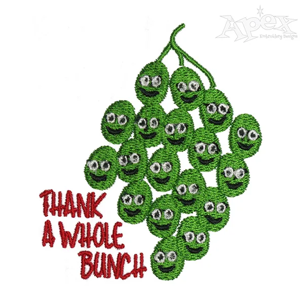 Thank A Whole Bunch Embroidery Design