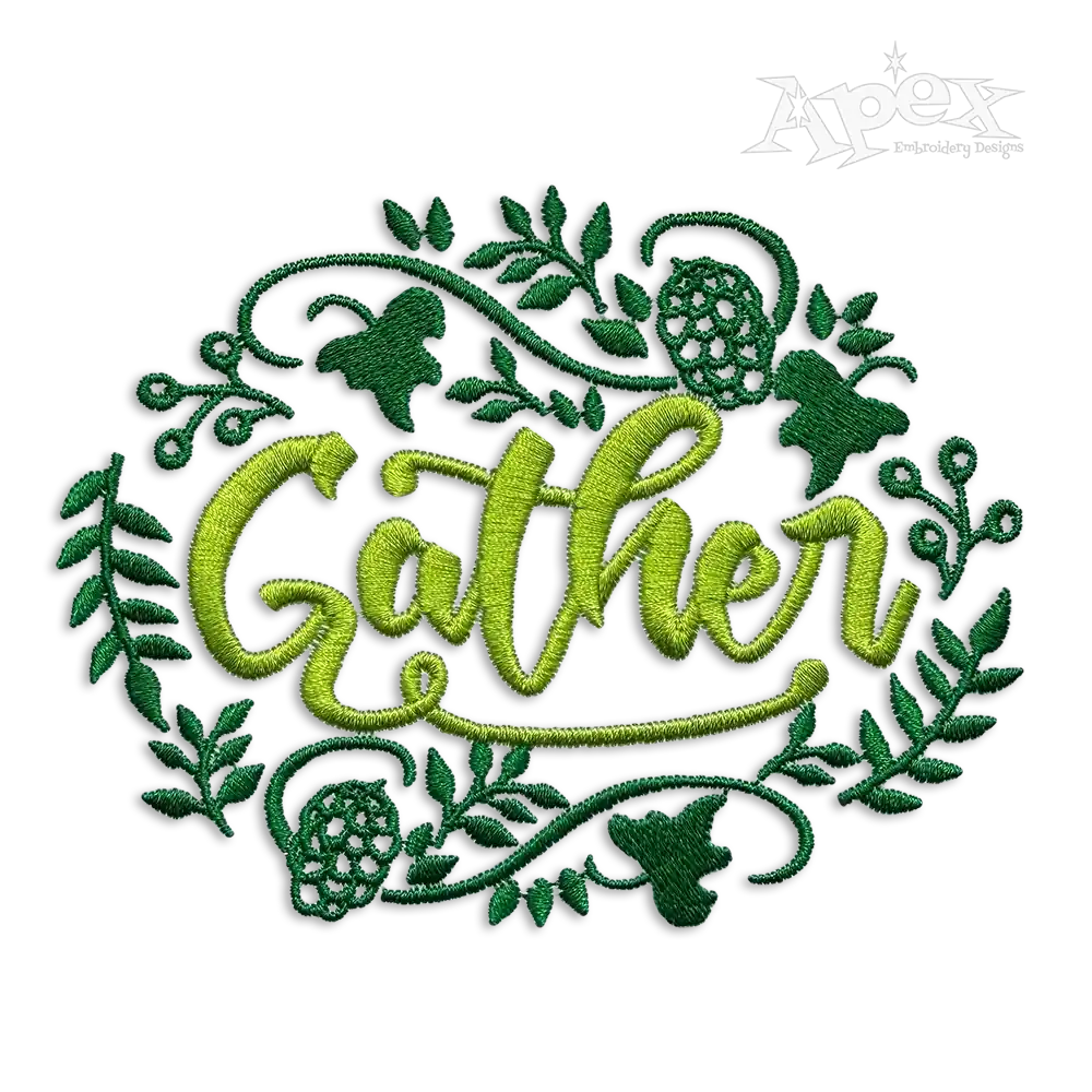Thanksgiving Gather Machine Embroidery Design