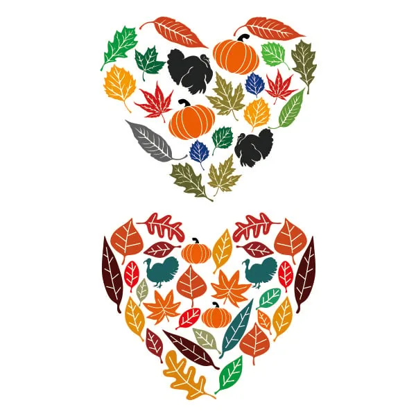Thanksgiving Heart SVG Cuttable Design