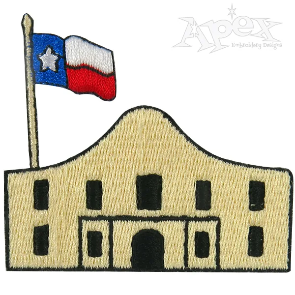 The Alamo Embroidery Design