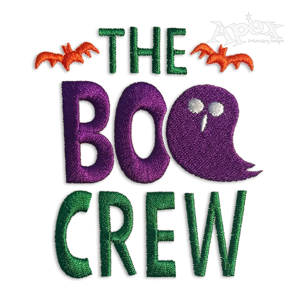 The Boo Crew Ghost Machine Embroidery Design - Apex