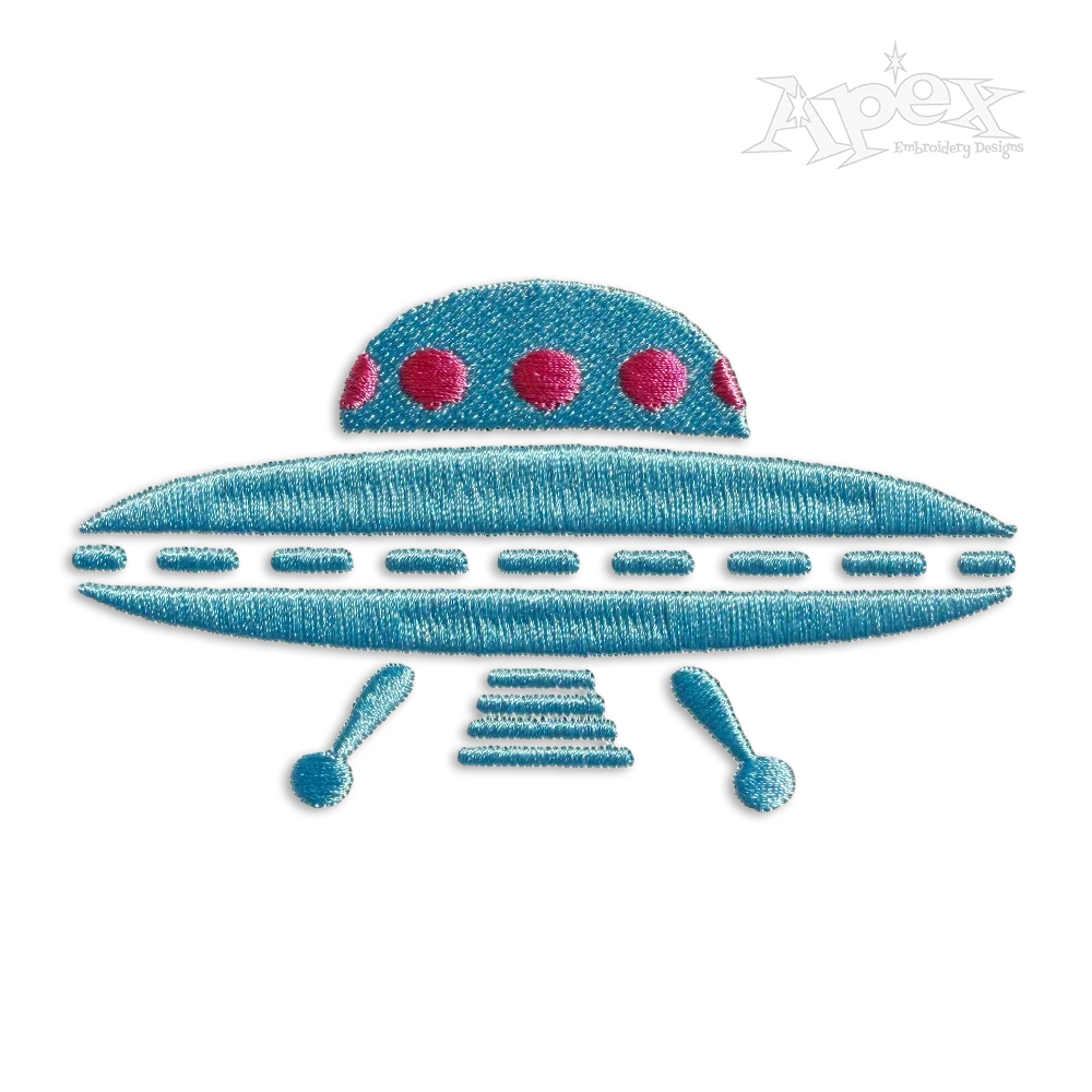 The UFO Machine Embroidery Design by Apex