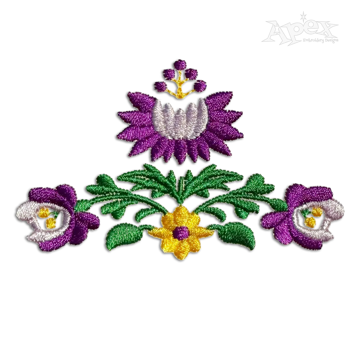 Tiny Decorative Flower Embroidery Design